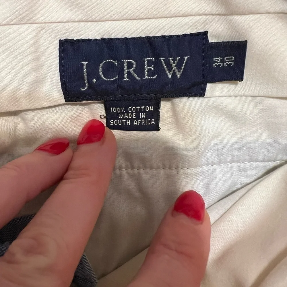 J. Crew Pants Mens Slacks Chinos 34x30 Blue Flat Front Cotton